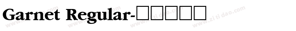 Garnet Regular字体转换